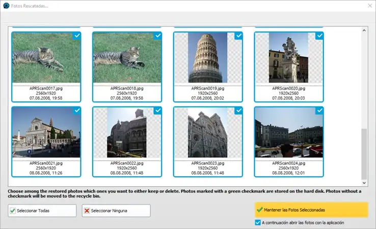 Recuperar fotos perdidas