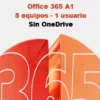 Office 365 A1 – Licencia Microsoft 365 Original (1 Año) - 5 equipos - Sin OneDrive