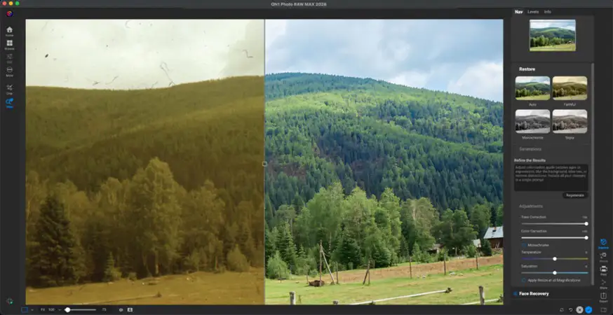 Restore AI restaurando foto antigua